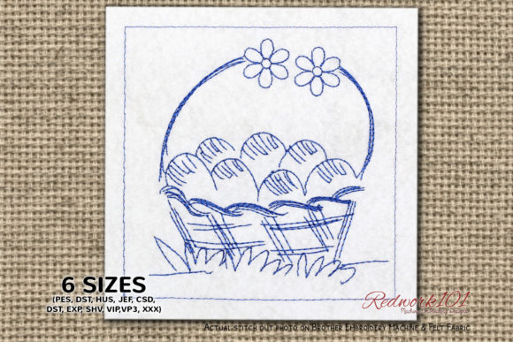 Easter Basket Redwork: A Designer’s Review