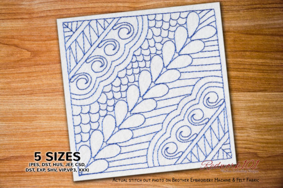 Review: Abstract Floral Background Redwork for Gifts