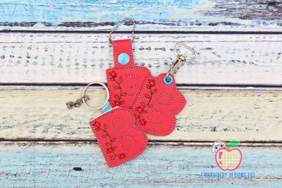 Review: Floral Initial Letter B ITH Key Fob for Etsy Shops