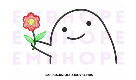 Review: Smiling Face Holding Flower Design