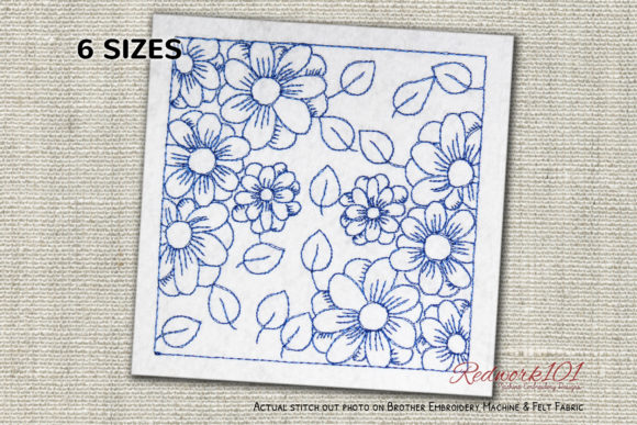 Reviewing Floral Pattern Redwork for Holiday Crafts